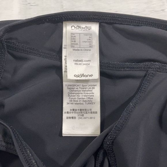 Women's Nabaiji Black/Pink One Piece Non Padded Swimsuit (L) C19 - Picture 7 of 11